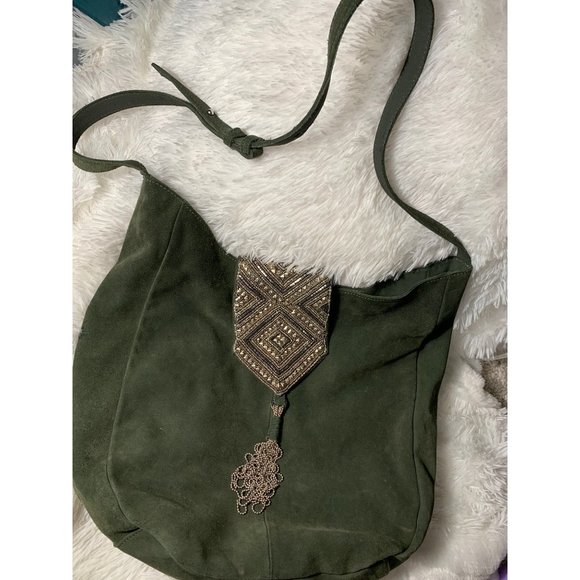Anthropologie Handbags - Anthropologie Nadia suede beaded bag